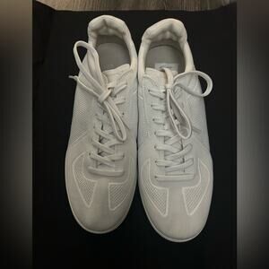 Rothy's The Lace Up Sneaker Vanilla Fabric Casual US 10M Sustainable Summer